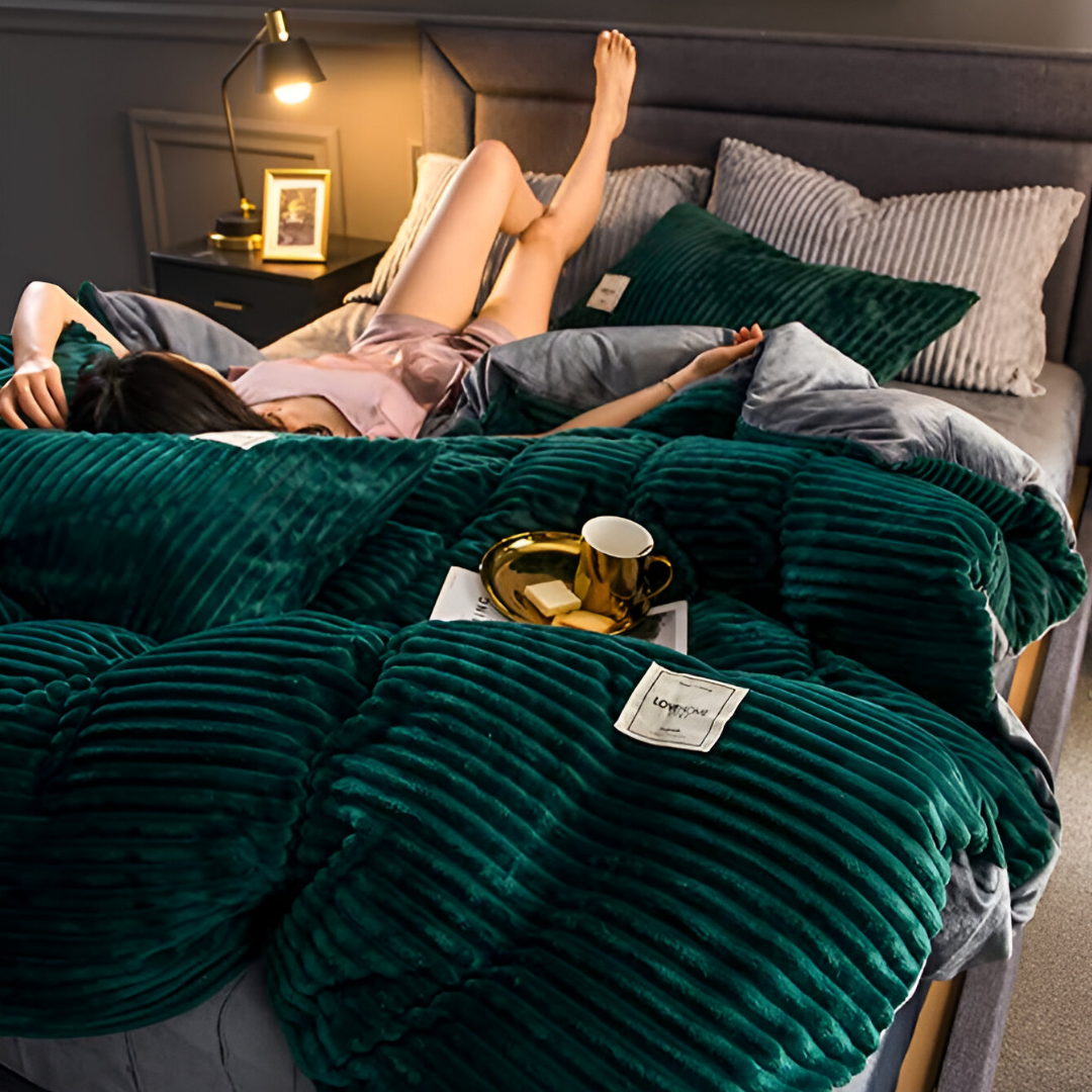 Flannel Duvet Cover Set – Soft Warm Bedding for Cozy Winter Nights 2