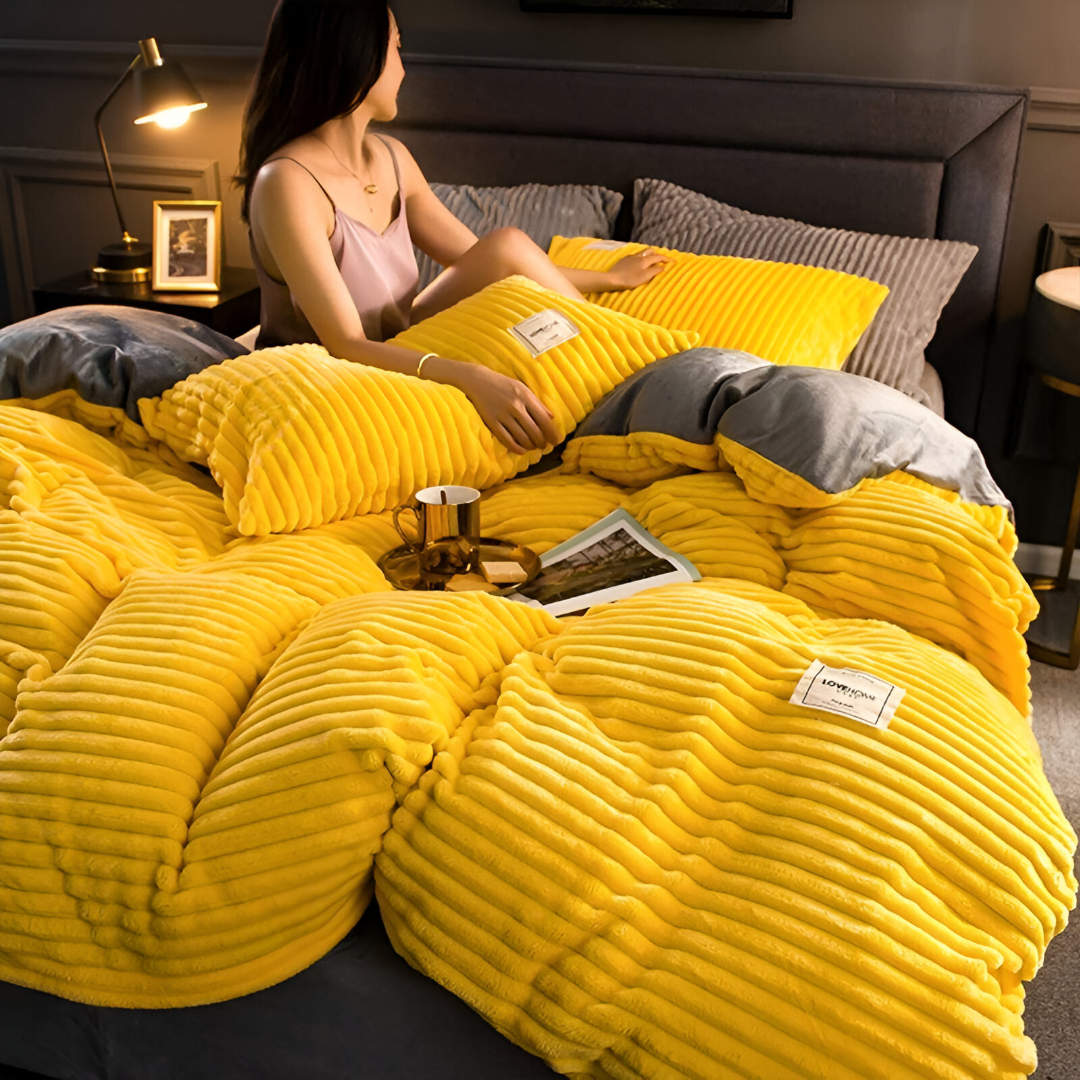 Flannel Duvet Cover Set – Soft Warm Bedding for Cozy Winter Nights 5
