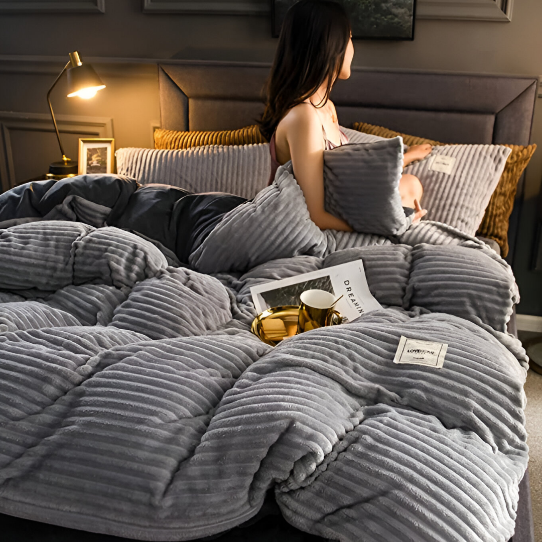 Flannel Duvet Cover Set – Soft Warm Bedding for Cozy Winter Nights 6