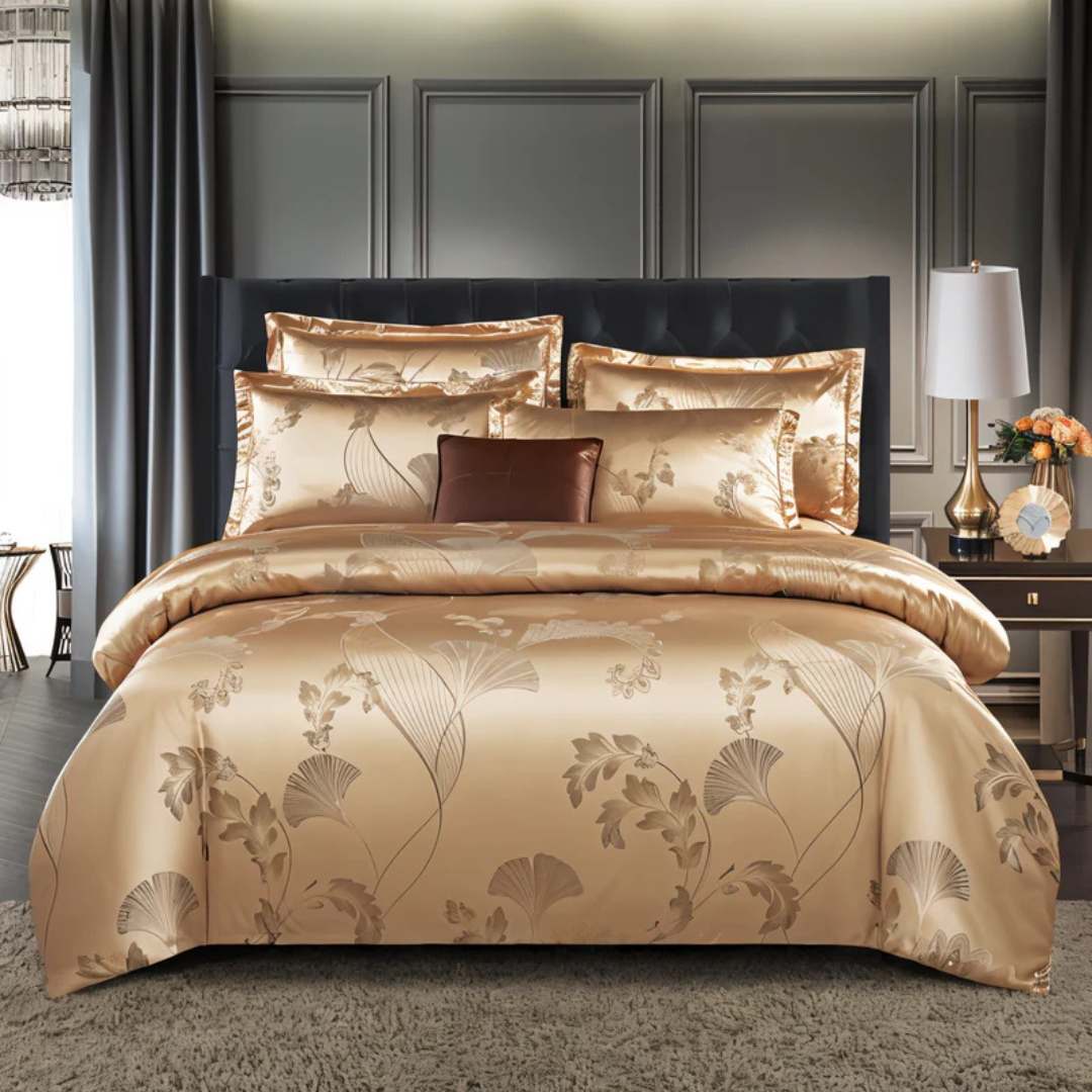 Nice Satin Duvet Cover with Floral Print – Silky Luxury for Every Season