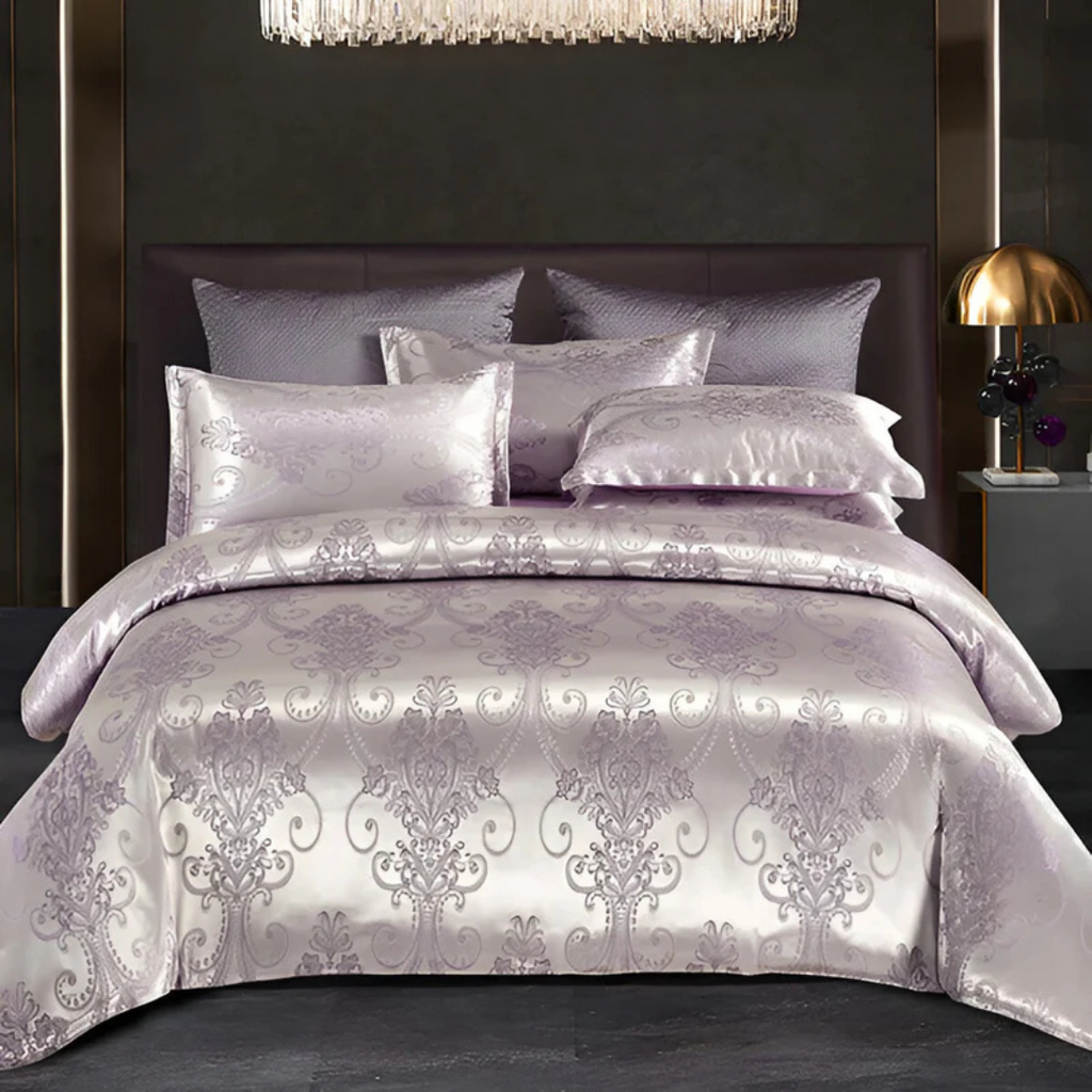 Nice Satin Duvet Cover with Floral Print – Silky Luxury for Every Season