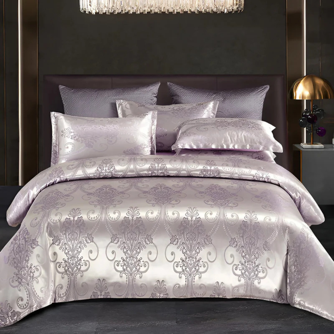 Nice Satin Duvet Cover with Floral Print – Silky Luxury for Every Season
