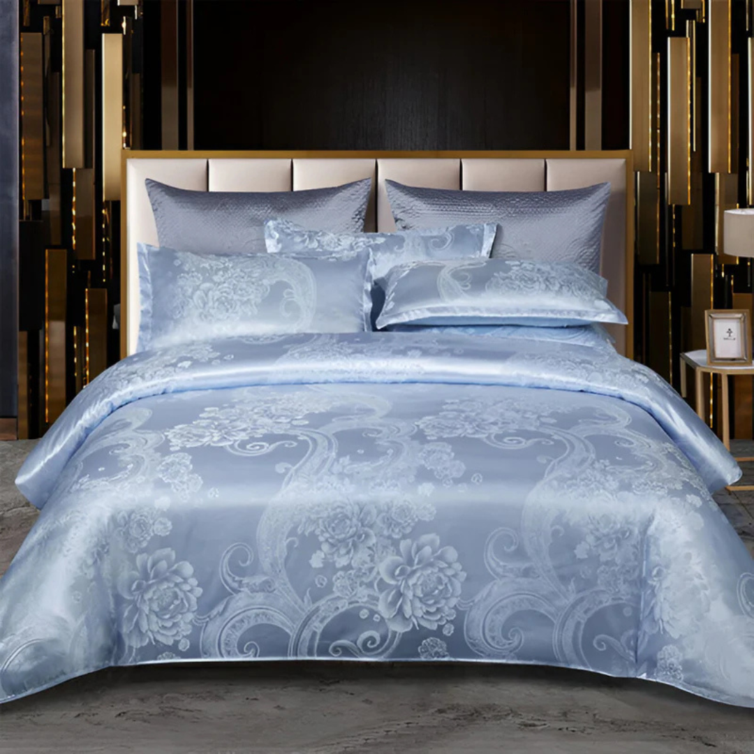 Nice Satin Duvet Cover with Floral Print – Silky Luxury for Every Season