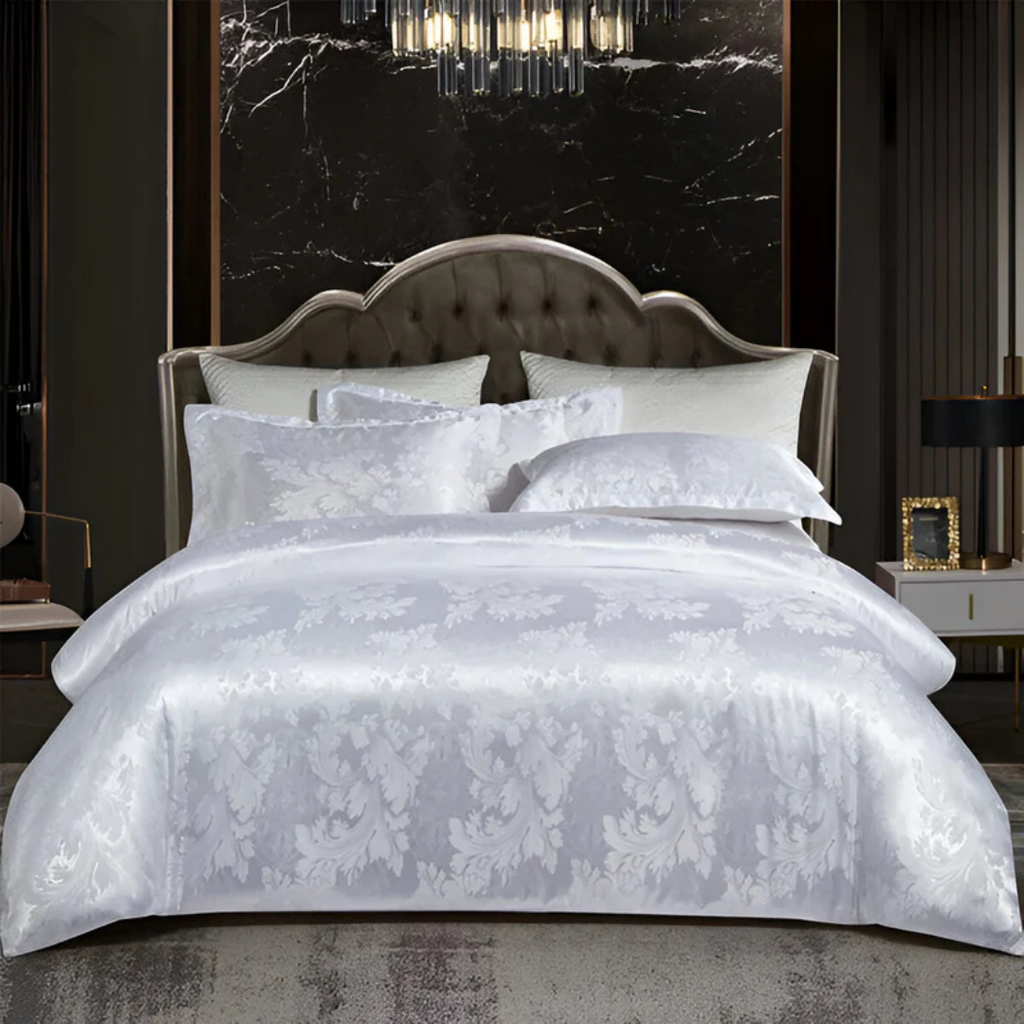 Nice Satin Duvet Cover with Floral Print – Silky Luxury for Every Season