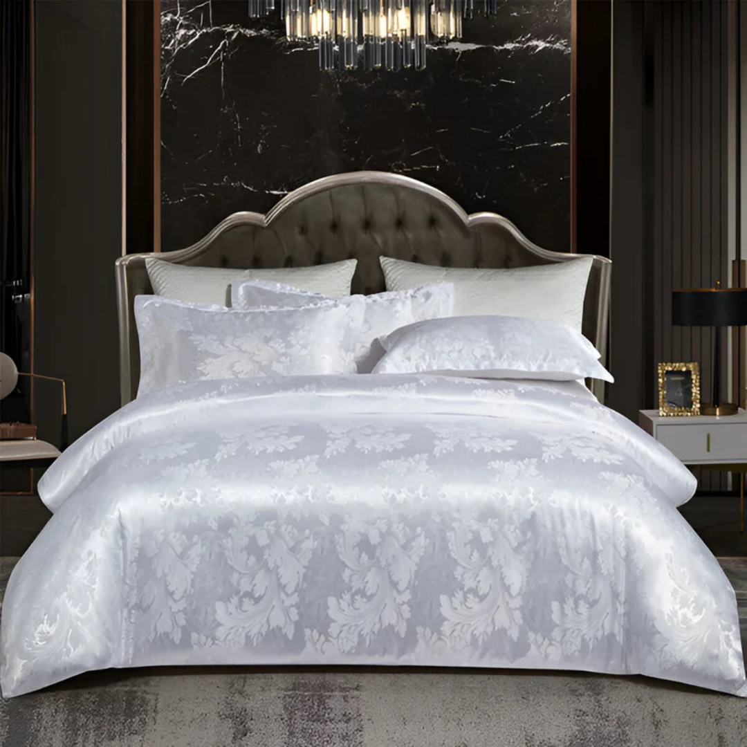Nice Satin Duvet Cover with Floral Print – Silky Luxury for Every Season