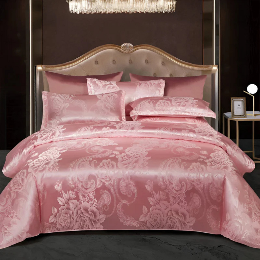 Nice Satin Duvet Cover with Floral Print – Silky Luxury for Every Season