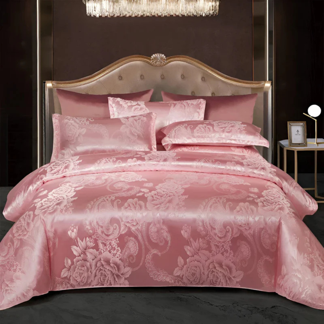 Nice Satin Duvet Cover with Floral Print – Silky Luxury for Every Season