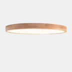 Flush Mount Ceiling Light with Wooden Finish – Modern LED Lighting for Home 0