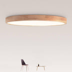 Flush Mount Ceiling Light with Wooden Finish – Modern LED Lighting for Home 1