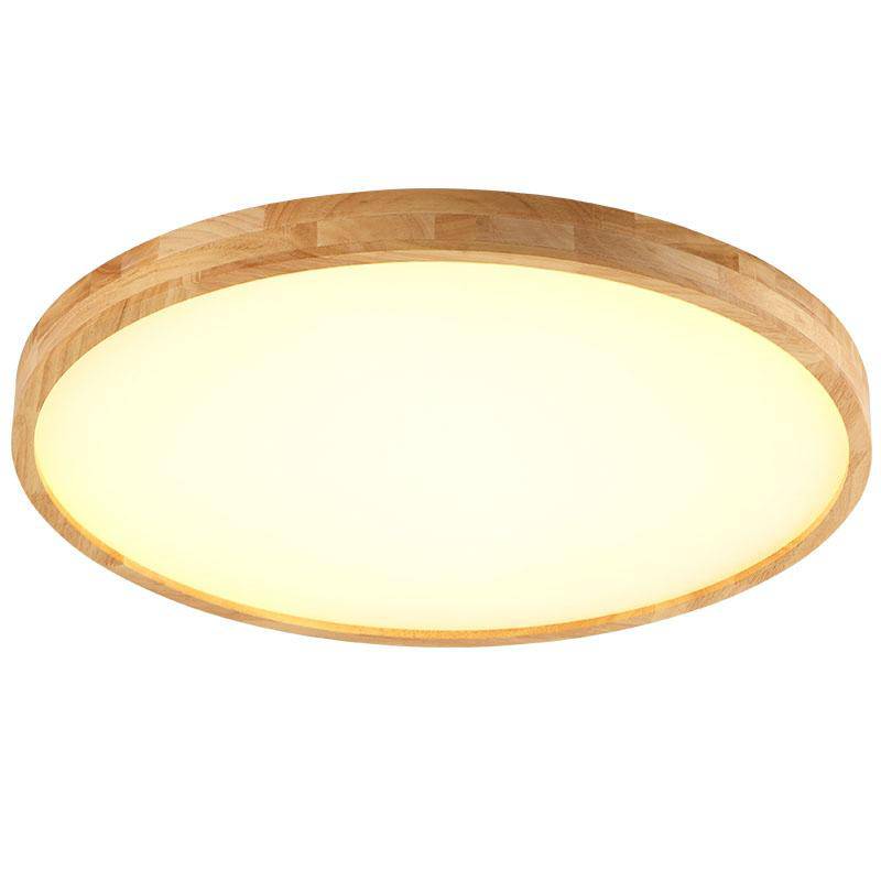 Flush Mount Ceiling Light with Wooden Finish – Modern LED Lighting for Home 3