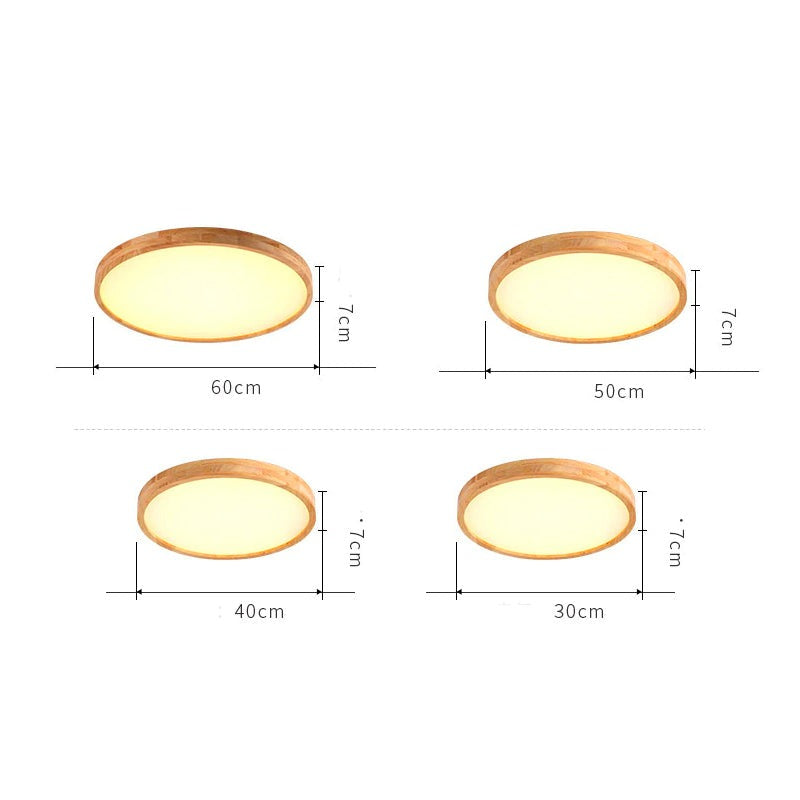 Flush Mount Ceiling Light with Wooden Finish – Modern LED Lighting for Home 4