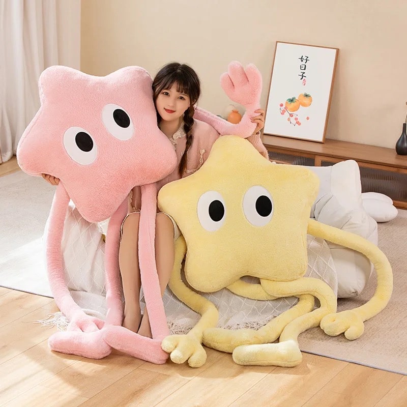 Giant Plush Star Pillow – Cute & Cozy Kawaii Decor