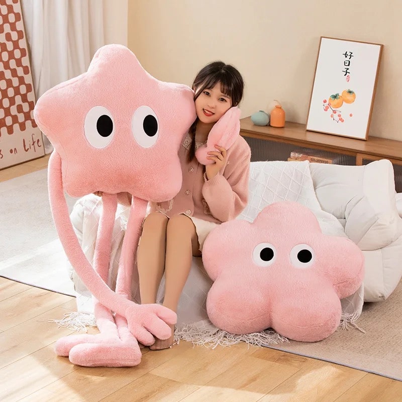 Giant Plush Star Pillow – Cute & Cozy Kawaii Decor