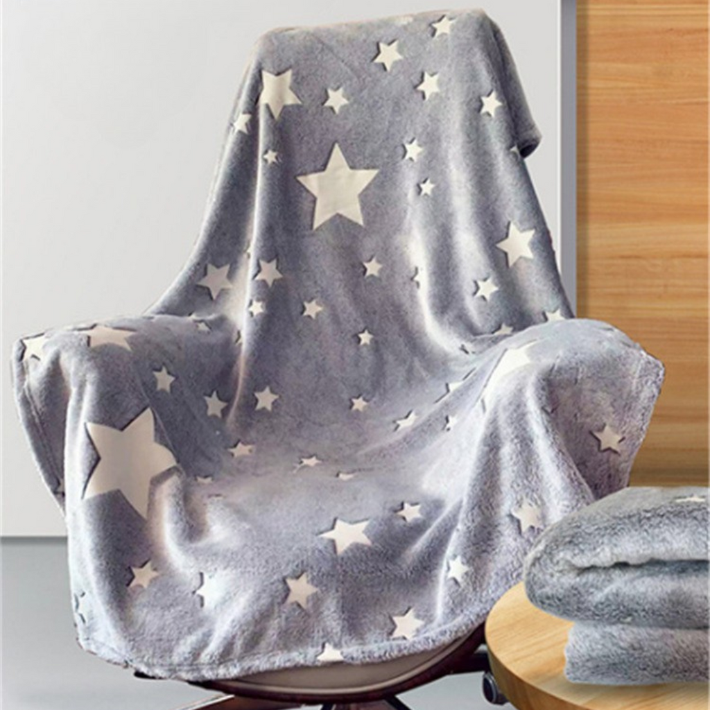 Shimmering Star Ceiling Blanket – Glow-in-the-Dark Fleece