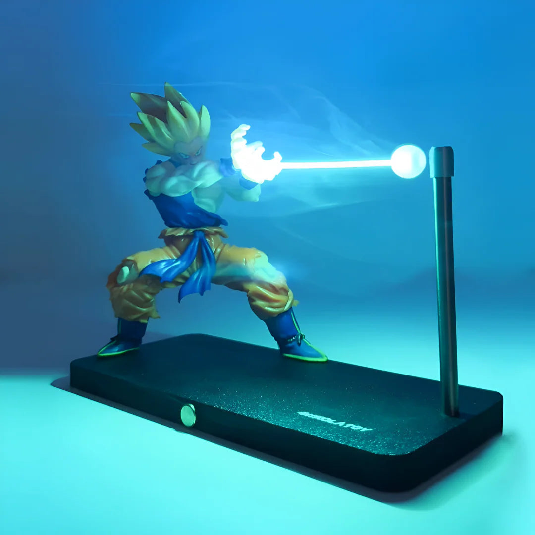 Goku Design Table Lamp - 3D Anime Figure Night Light for Bedroom & Gaming Room