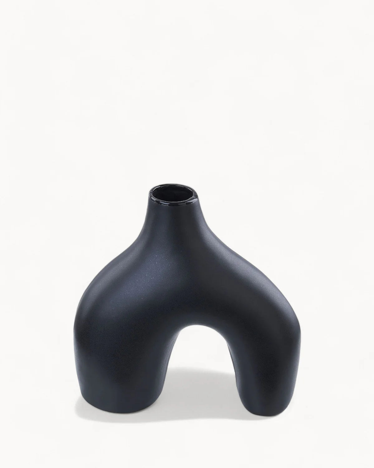 Black Porcelain Vase – 31 cm Modern Flower Vase