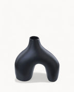 Black Porcelain Vase – 31 cm Modern Flower Vase