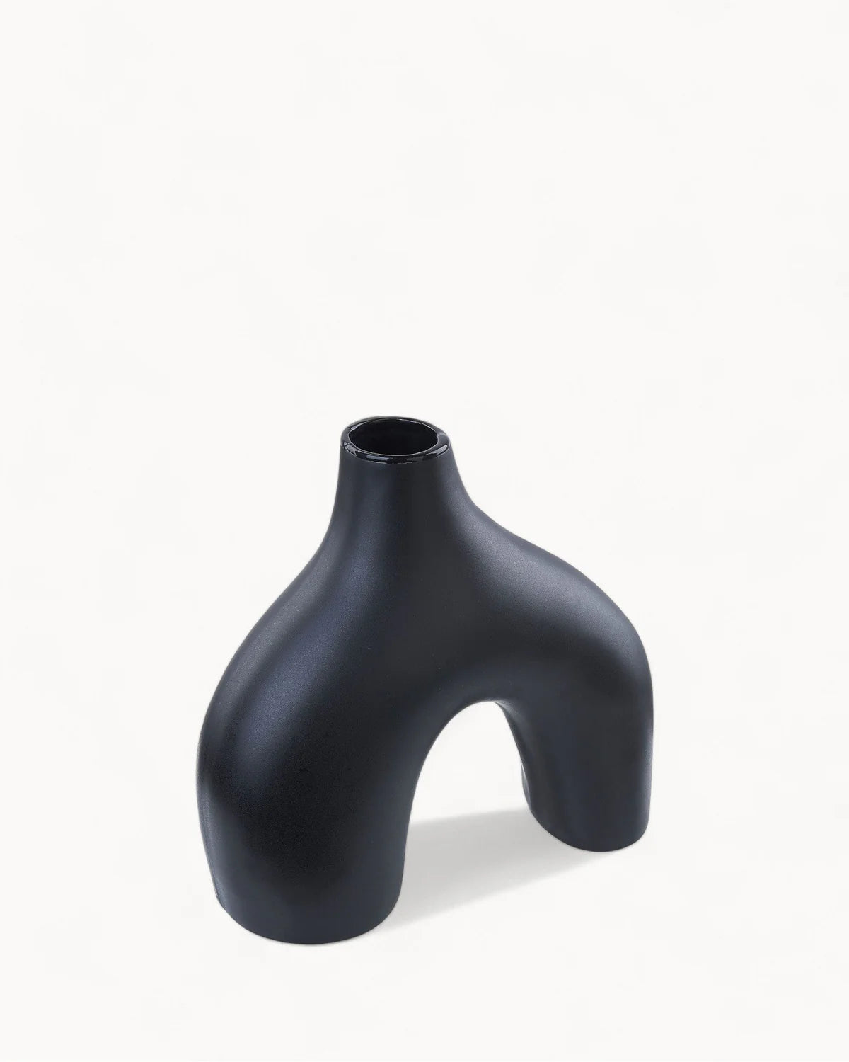Black Porcelain Vase – 31 cm Modern Flower Vase