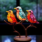 Handmade Bird Statue – Vibrant Glass Art for Elegant Interiors