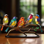 Handmade Bird Statue – Vibrant Glass Art for Elegant Interiors