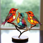 Handmade Bird Statue – Vibrant Glass Art for Elegant Interiors