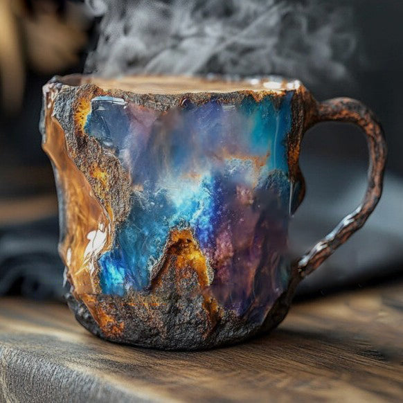 Handmade Crystal Coffee Mugs – Insulating, Microwave Safe Drinkware Set