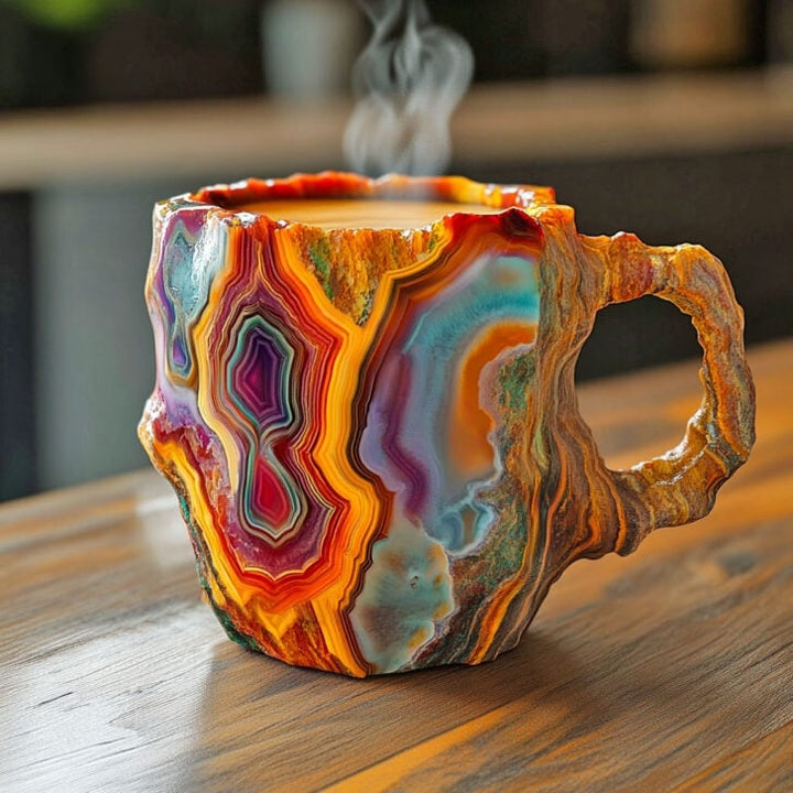 Handmade Crystal Coffee Mugs – Insulating, Microwave Safe Drinkware Set