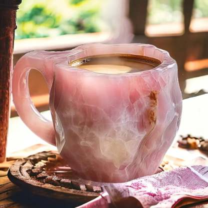 Handmade Crystal Coffee Mugs – Insulating, Microwave Safe Drinkware Set