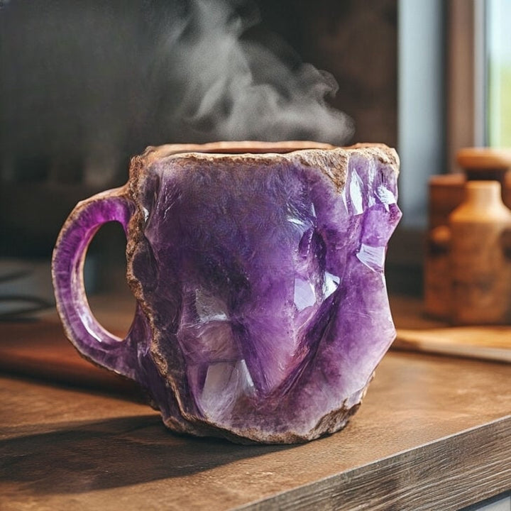 Handmade Crystal Coffee Mugs – Insulating, Microwave Safe Drinkware Set