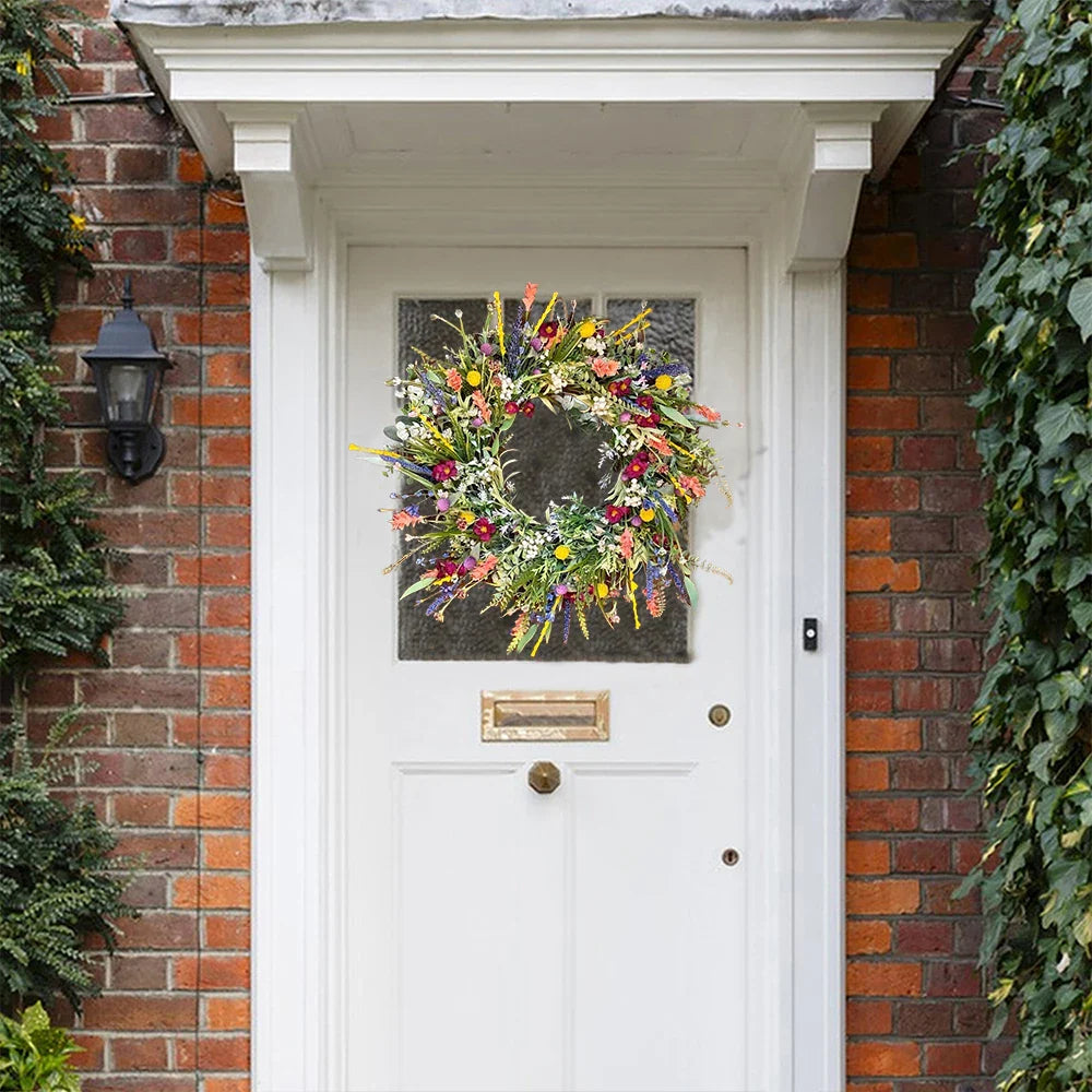 Handmade Living Door Wreath – Vibrant Elegance, Year-Round Charm