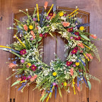 Handmade Living Door Wreath – Vibrant Elegance, Year-Round Charm