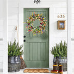 Handmade Living Door Wreath – Vibrant Elegance, Year-Round Charm
