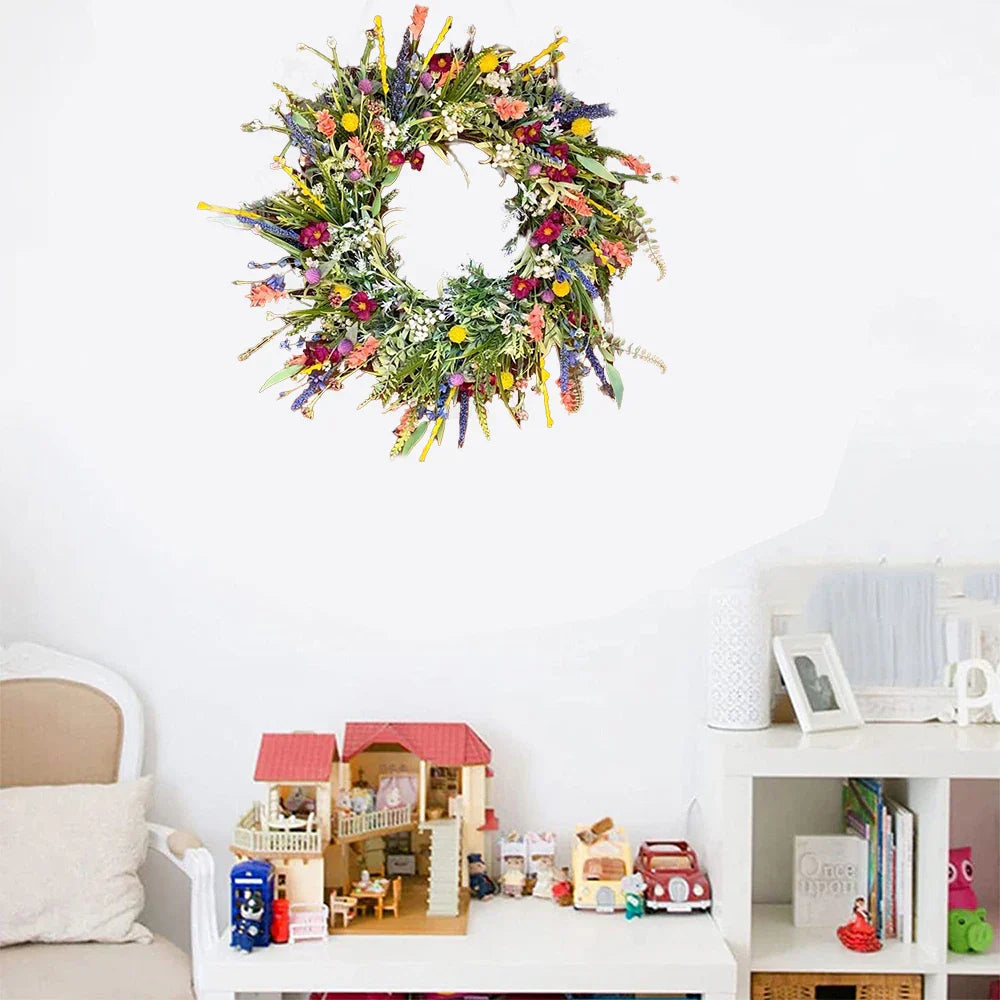 Handmade Living Door Wreath – Vibrant Elegance, Year-Round Charm