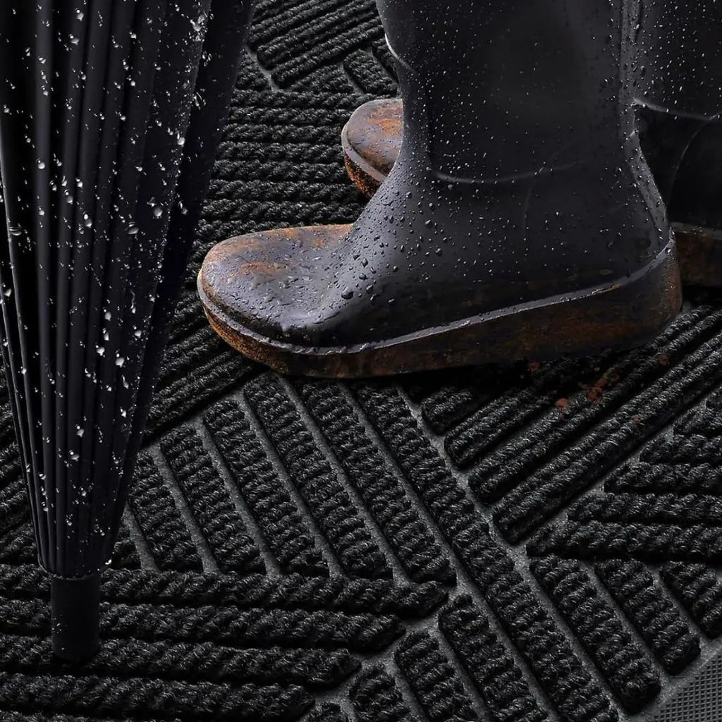 Heavy Duty Door Mat – Non-Slip Outdoor & Indoor Dirt Trapper Kitchen Rug
