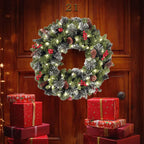 Illuminated Christmas Wreath for Front Door – Eco-Friendly Holiday Decor 2