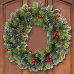 Illuminated Christmas Wreath for Front Door – Eco-Friendly Holiday Decor 3