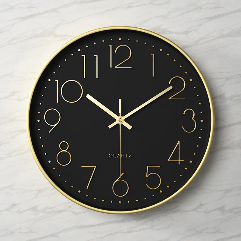 Large Modern Silent Wall Clock – Elegant Kitchen Decor with Arabic Figures 24