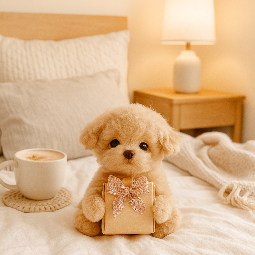 Lifelike Plush Dog Toy for Kids and Seniors – Soft Cuddly Companion