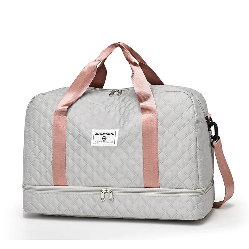 Lightweight Travel Bag with Diamond Pattern – Your Perfect Weekend & Sports Companion
