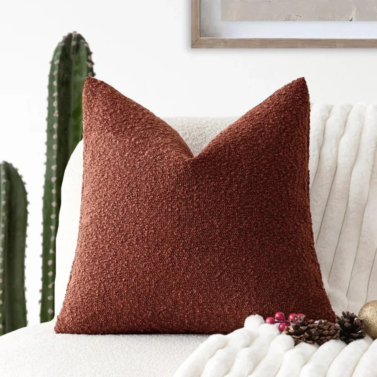 Bouclé Cushion Cover 45x45 cm – Timeless Comfort & Style