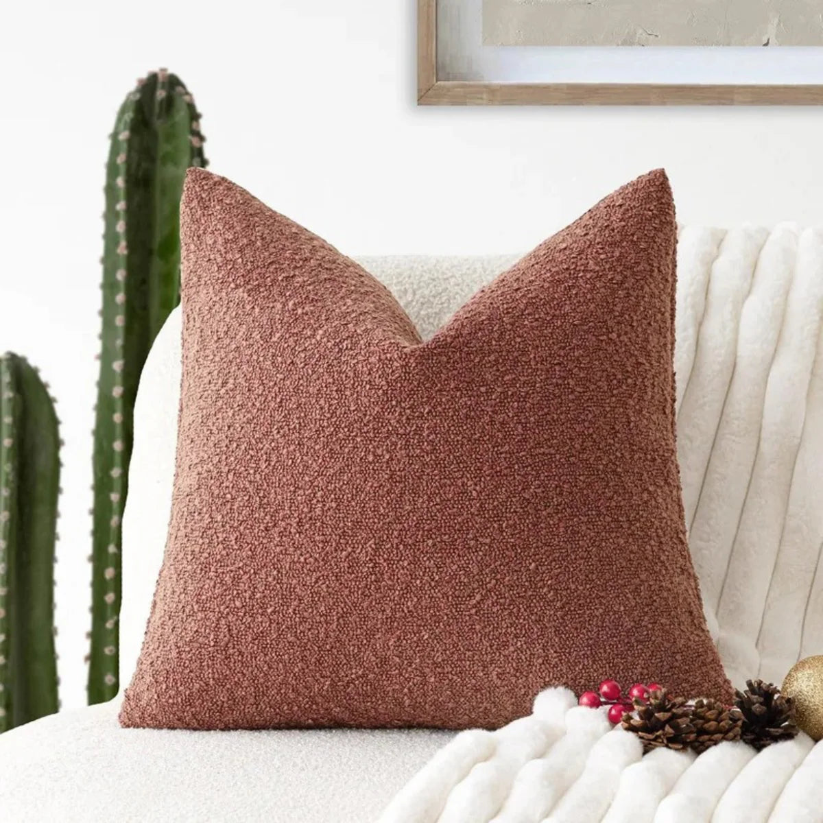 Bouclé Cushion Cover 45x45 cm – Timeless Comfort & Style