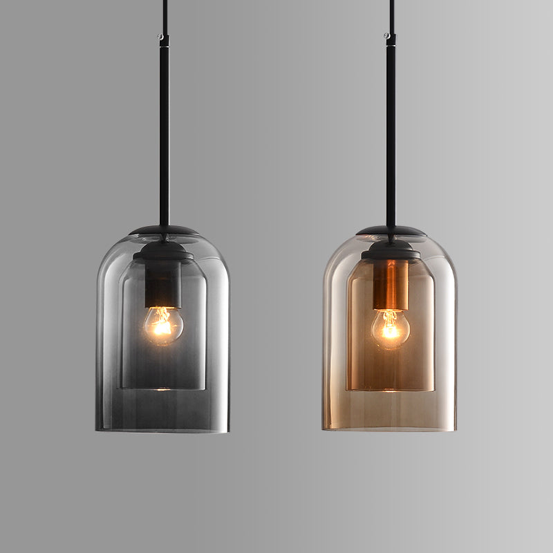 Mid-Century Pendant Lamps with Double Glass – Vintage Charm, Modern Sophistication