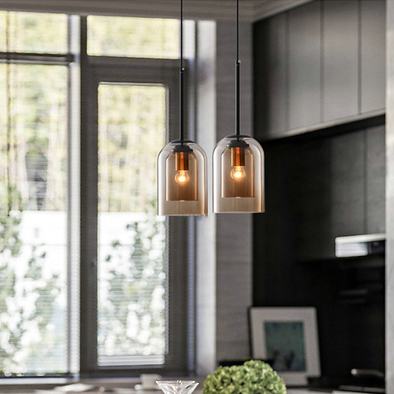Mid-Century Pendant Lamps with Double Glass – Vintage Charm, Modern Sophistication