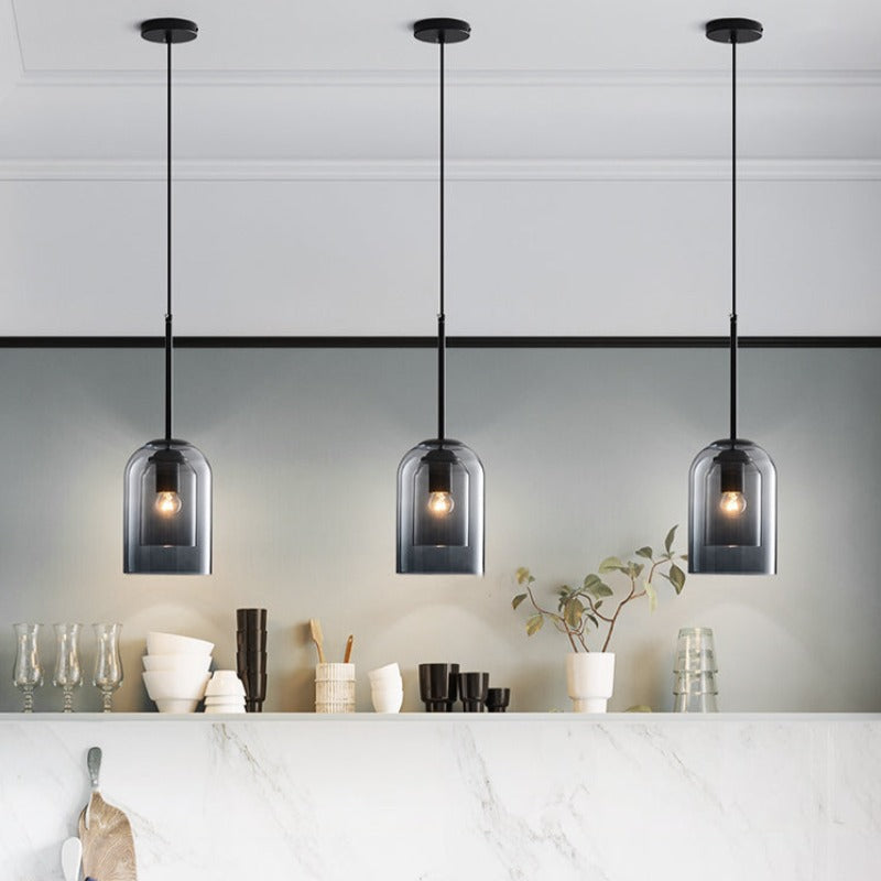 Mid-Century Pendant Lamps with Double Glass – Vintage Charm, Modern Sophistication