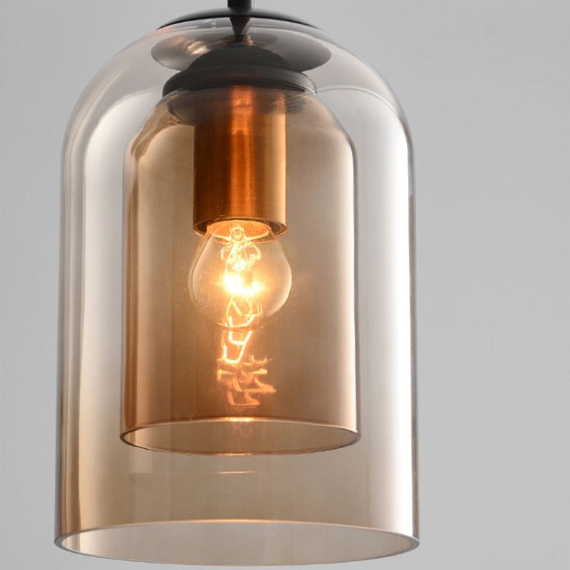 Mid-Century Pendant Lamps with Double Glass – Vintage Charm, Modern Sophistication