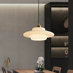 White Glass Pendant Light – Mid-Century Elegance in Modern Form