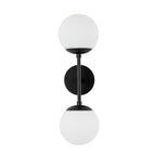 2-Light Glass Globe Wall Lamp – Modern Mid-Century Elegance