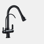 Modern Black Kitchen Faucet with Pull-Out Sprayer – Stylish Sink Tap for Easy Use 0