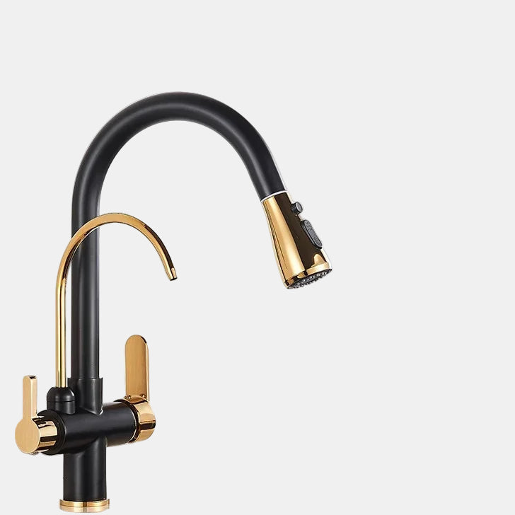Modern Black Kitchen Faucet with Pull-Out Sprayer – Stylish Sink Tap for Easy Use 13