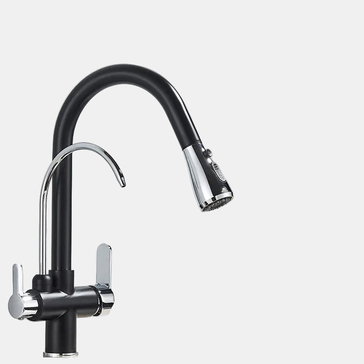 Modern Black Kitchen Faucet with Pull-Out Sprayer – Stylish Sink Tap for Easy Use 14
